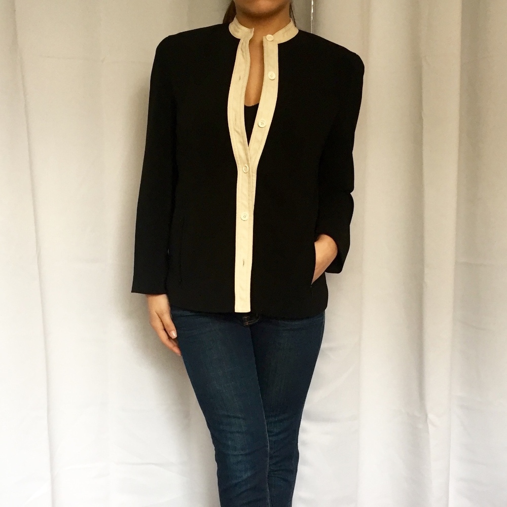 Worth Designer Suede Contrast Jacket - Picture 2 of 5